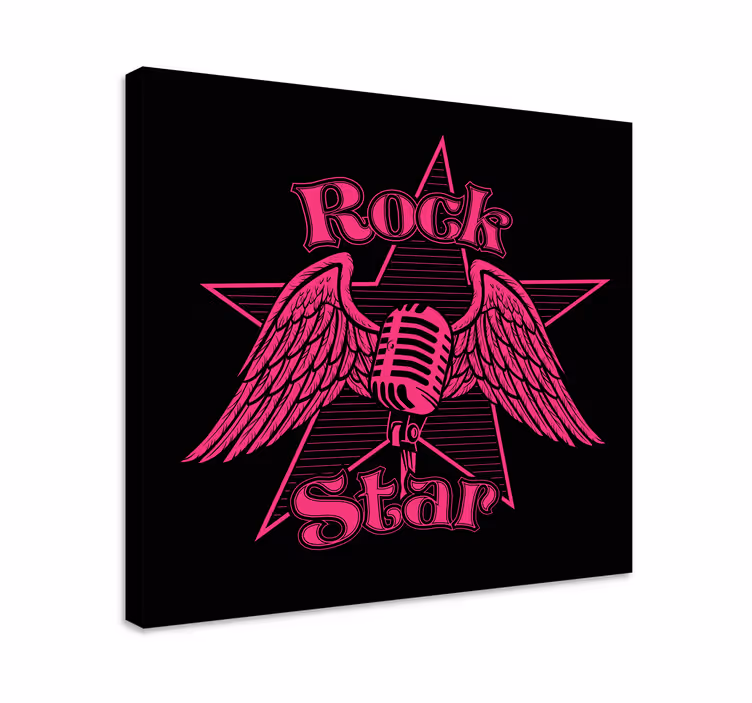 Music canvas art rock star wings - TenStickers