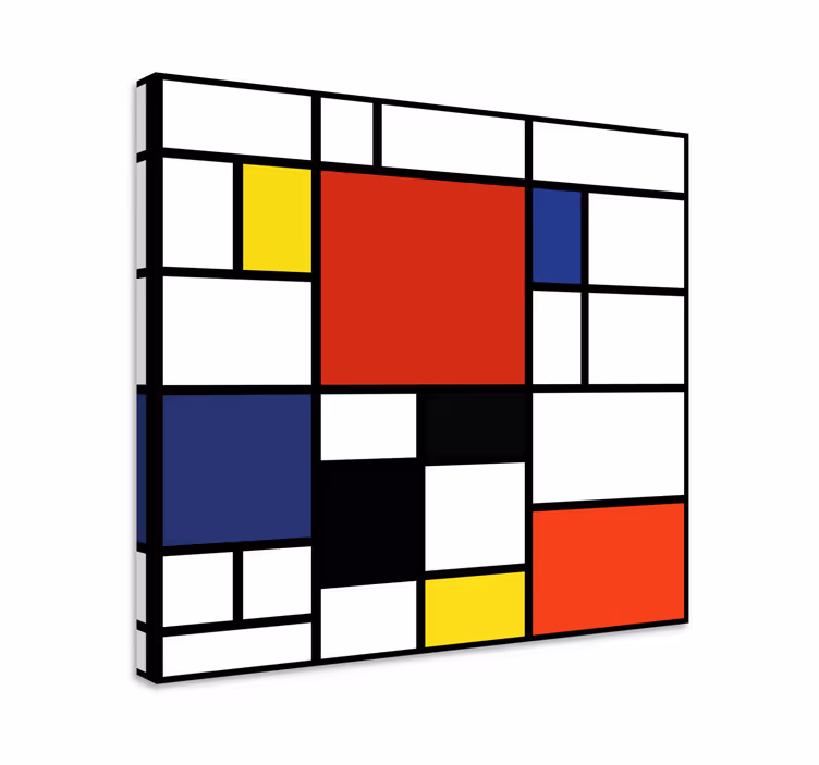 Abstract wall art 1 geometric color blocks - TenStickers