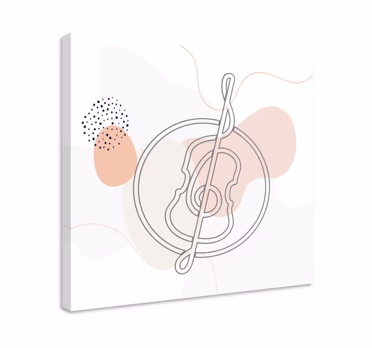 Music canvas art musical instrument outline - TenStickers