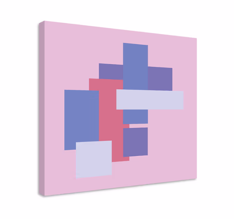 Geometric canvas abstract block design - TenStickers