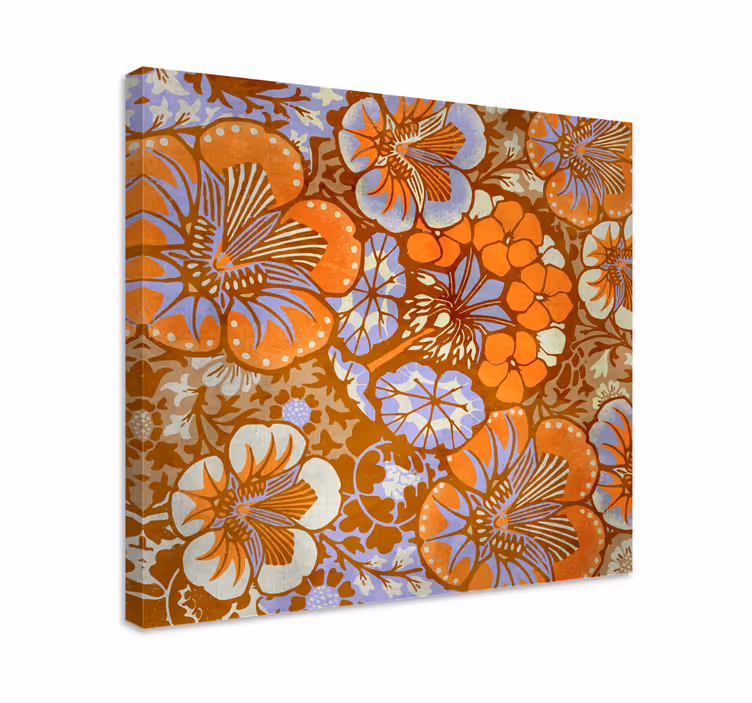 Flowers canvas vibrant floral design - TenStickers