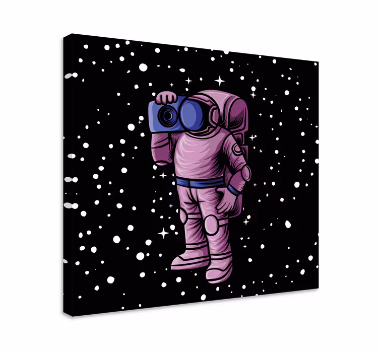 Astronaut Capturing Stars framed gaming wall art - TenStickers