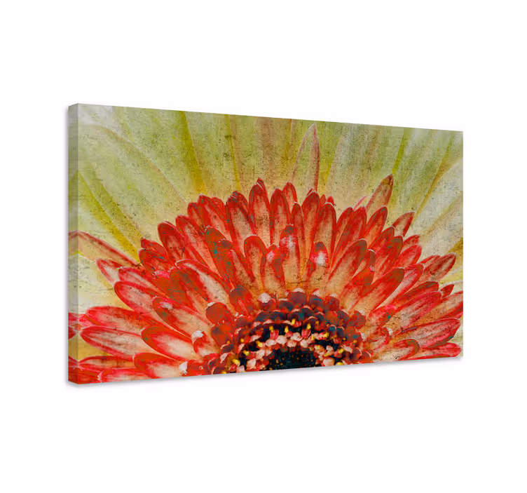 Flowers canvas with bright floral detail - TenStickers