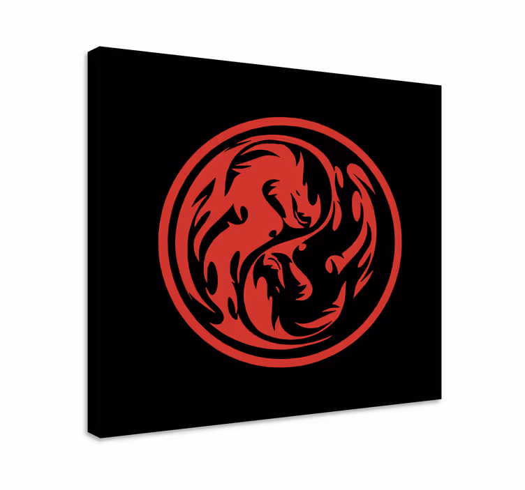 Dinosaur canvas wall art with lively dragon design - TenStickers