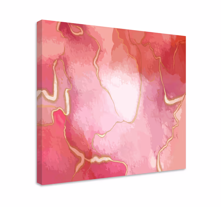 Abstract wall art 1 pink marble swirl - TenStickers