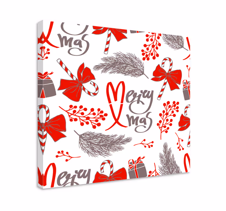 Abc canvas wall art merry christmas decor - TenStickers