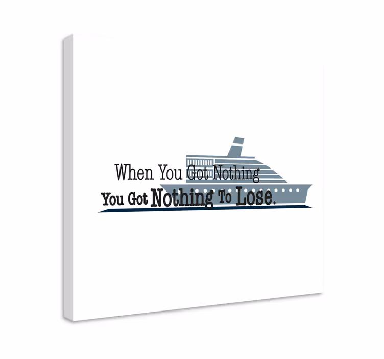 Quote canvas for inspirational nautical saying - TenStickers