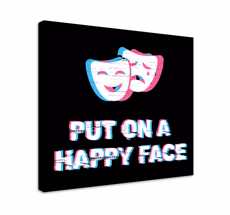 Quote canvas of joyful smiles - TenStickers