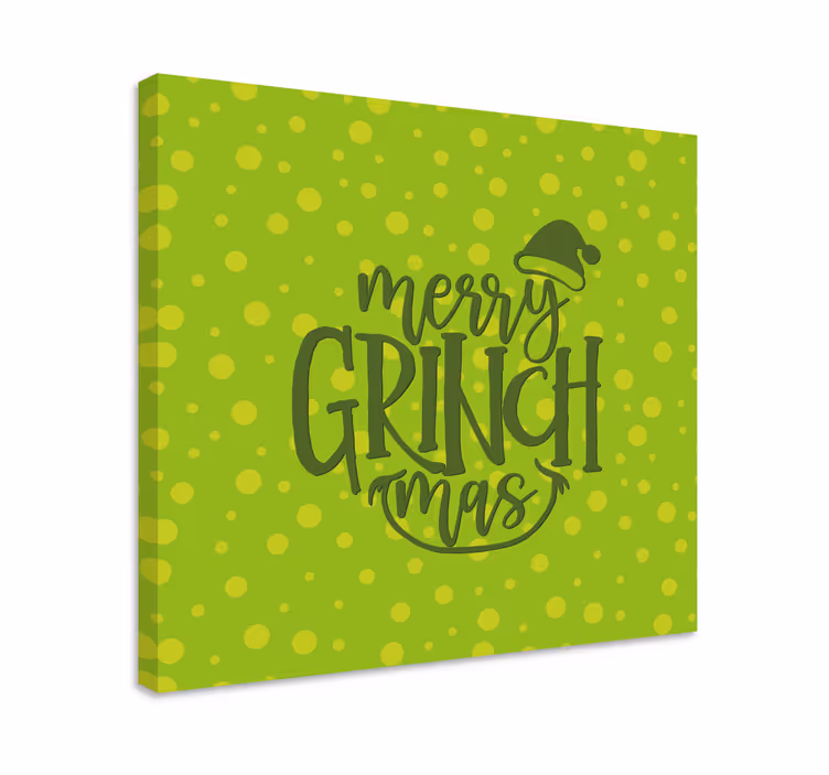 Quote canvas merry grinchmas greeting - TenStickers