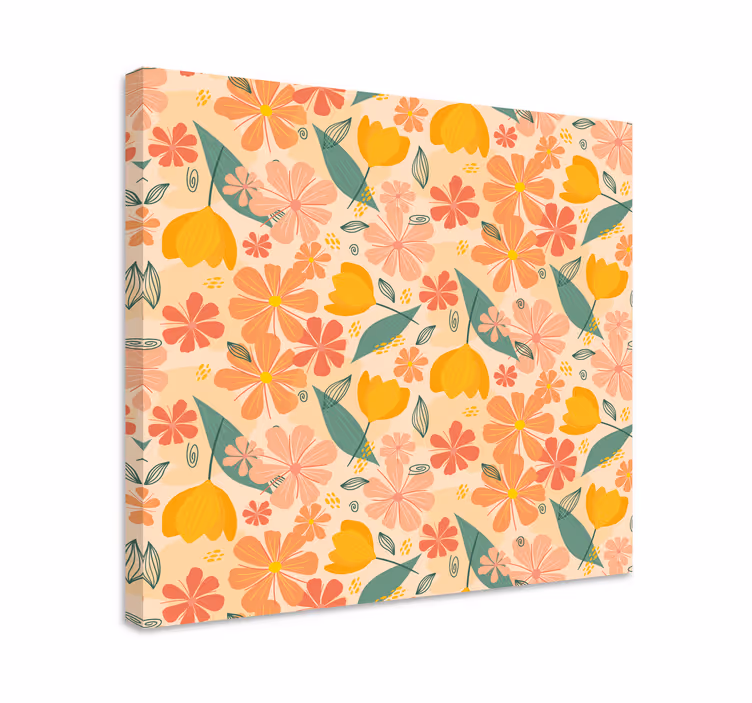 Flowers canvas botanical inspired design - TenStickers
