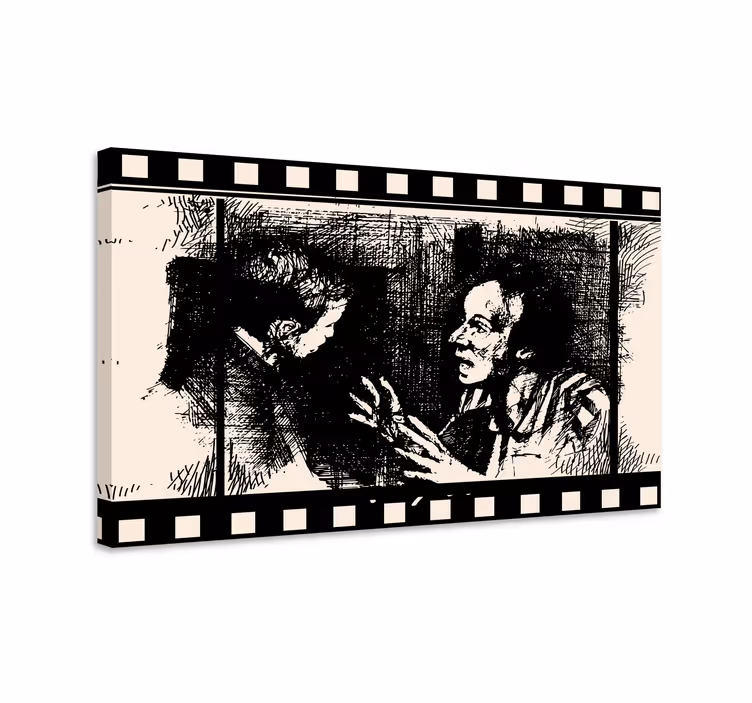 Retro canvas conversations on film - TenStickers