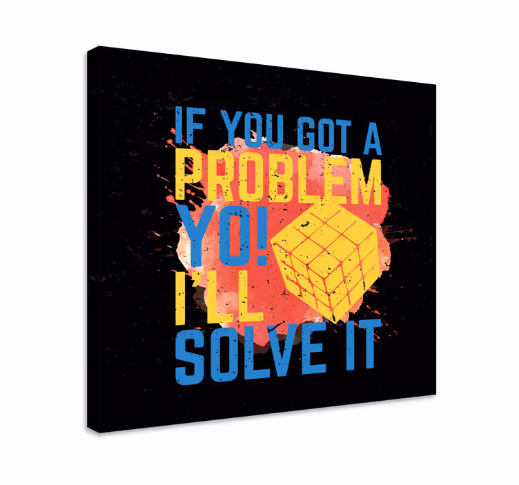 Rubik's cube quote quote canvas - TenStickers