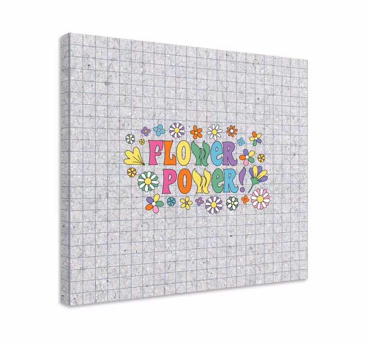Flowers canvas floral energy design - TenStickers