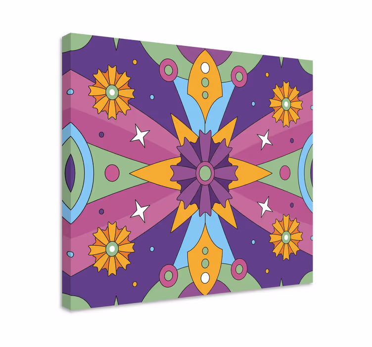 Abstract wall art 1 colorful geometric design - TenStickers
