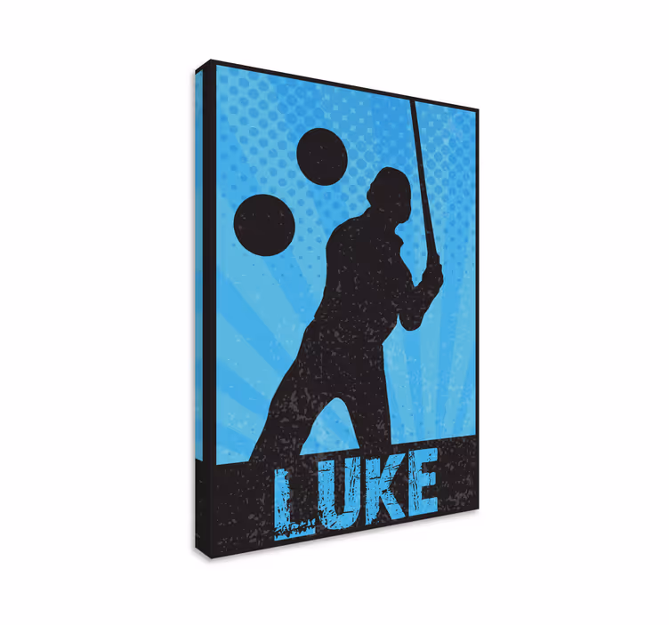 Sports canvas art of dynamic athlete silhouette - TenStickers
