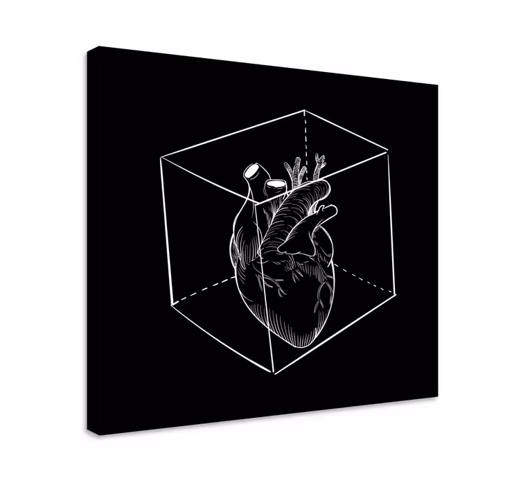 Fruit canvas wall art anatomical heart drawing - TenStickers