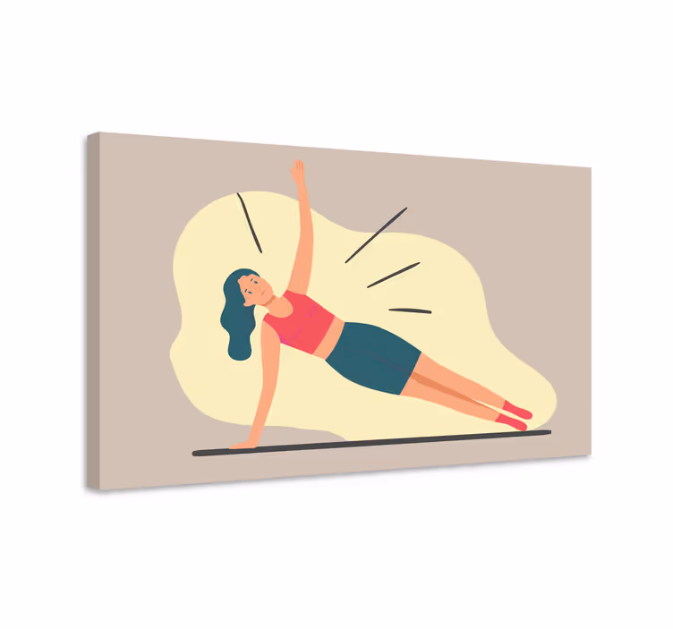 Sports canvas art fitness pose - TenStickers