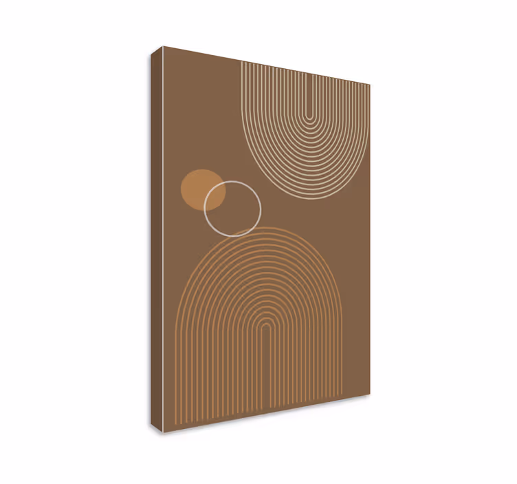 Geometric canvas curved line designs - TenStickers