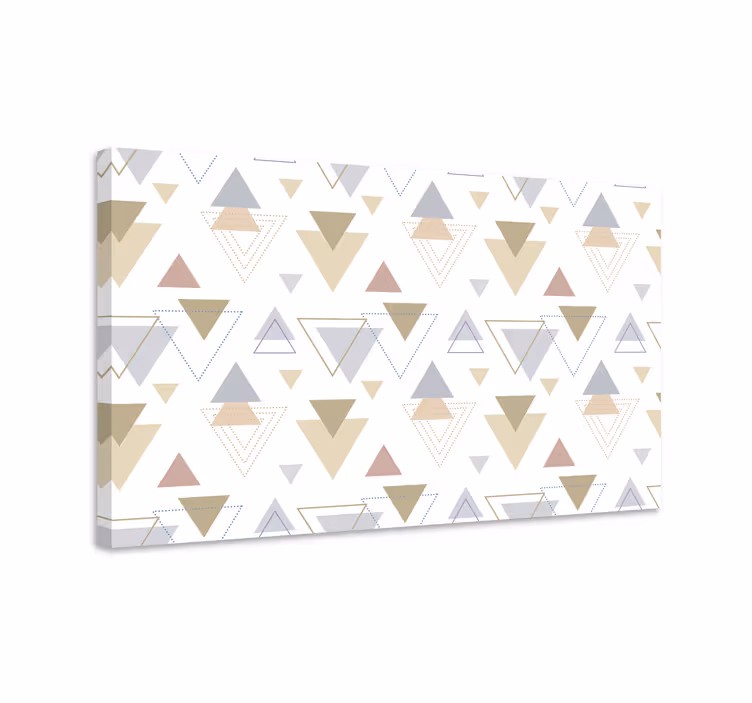 Geometric canvas with geometric triangle patterns - TenStickers