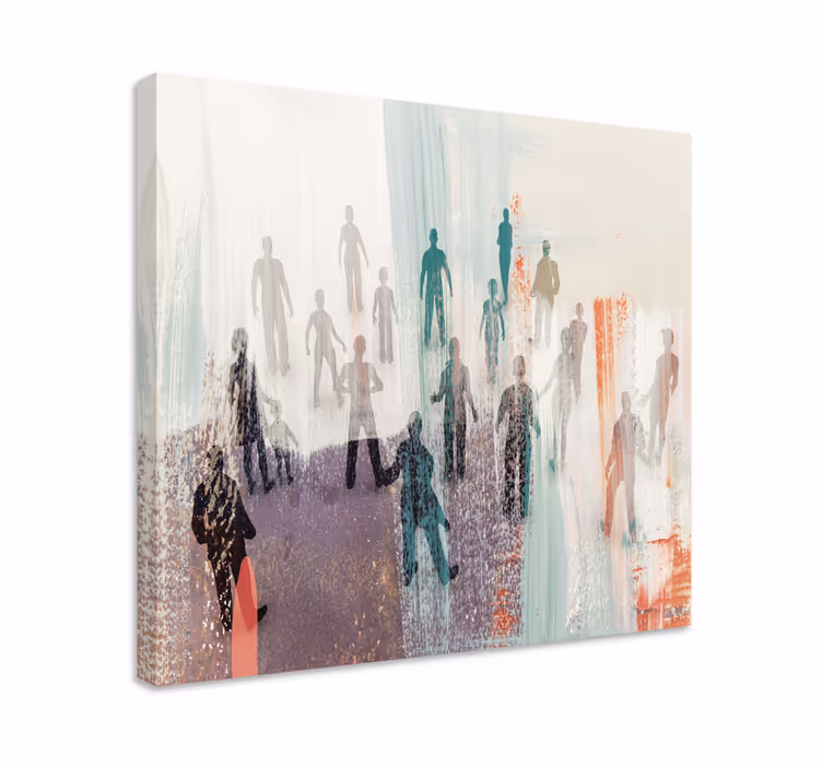 People canvas of abstract human shapes - TenStickers