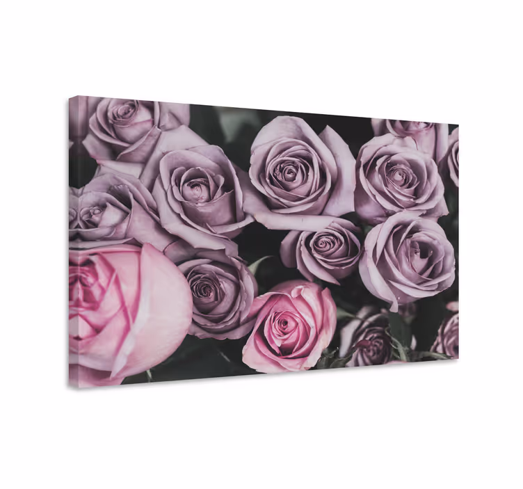 Flowers canvas roses bouquet arrangement - TenStickers