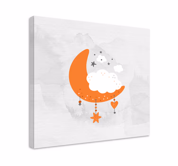 Cocktail canvas cloudy moon decor - TenStickers