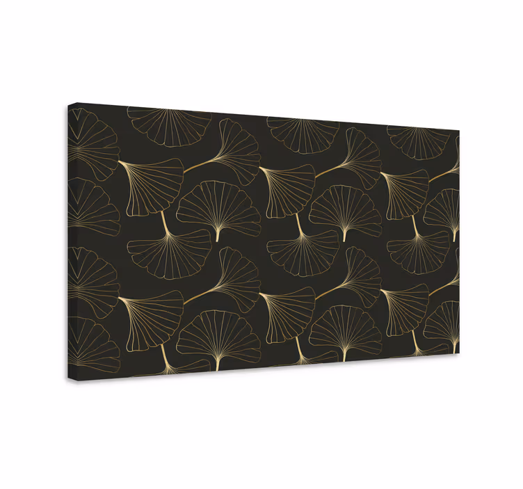 Flowers canvas elegant ginkgo leaves art print - TenStickers