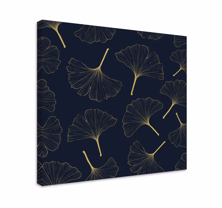 Flowers canvas with gingko leaf design - TenStickers