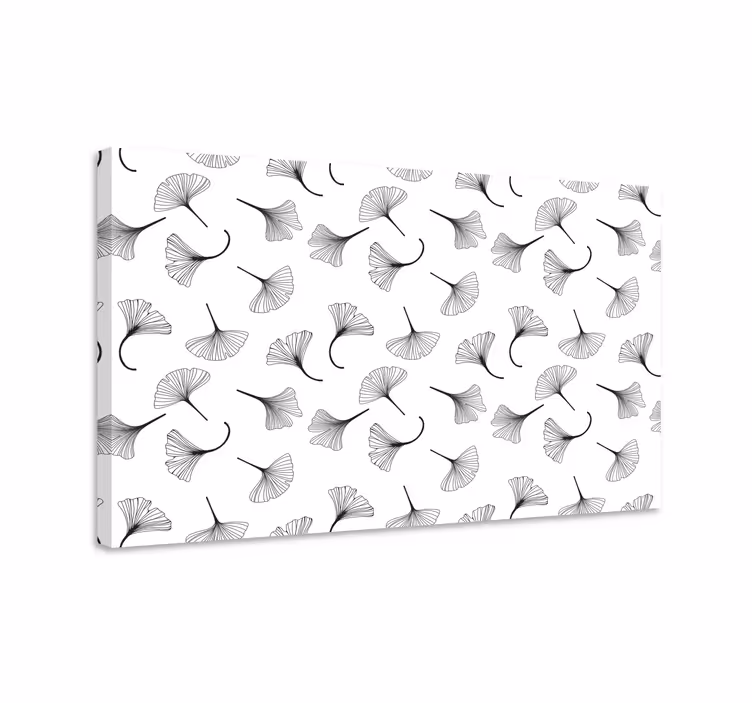 Flowers canvas ginkgo leaf inspiration - TenStickers