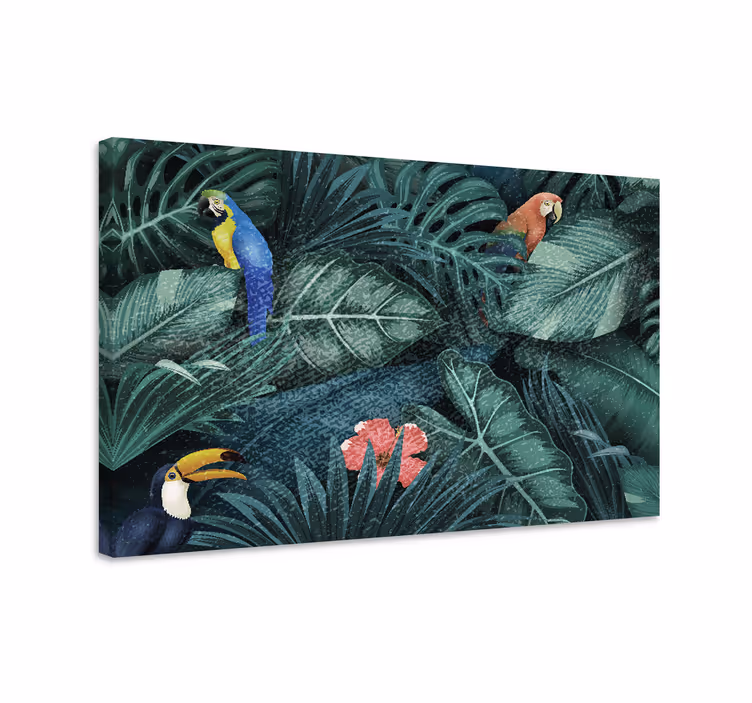 Bright Exotic Jungle canvas pictures - TenStickers