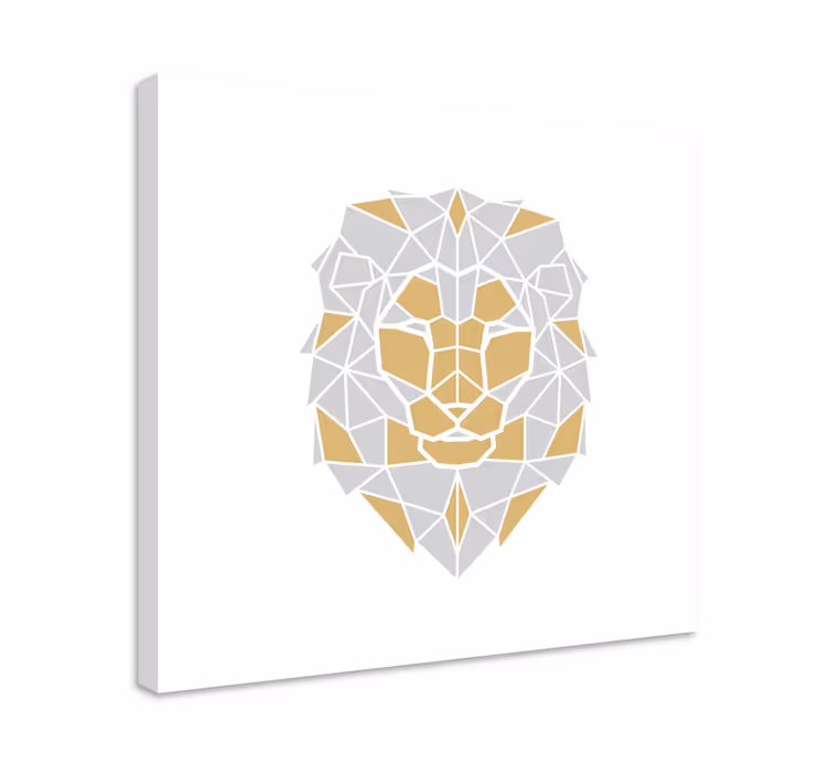 Horse wall art geometric lion head decor - TenStickers