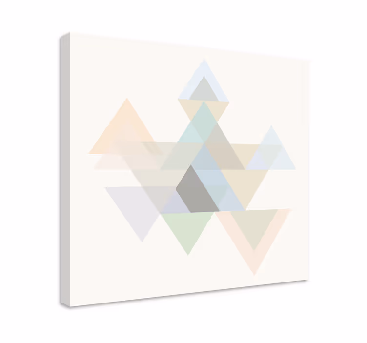 Colorful wall art triangles canvas - TenStickers