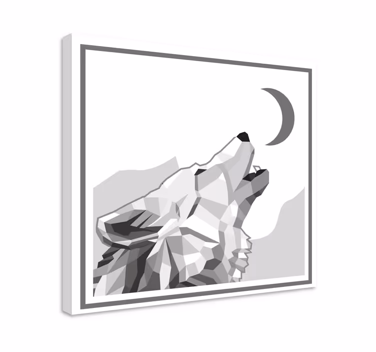 Dog wall art howling wolf - TenStickers