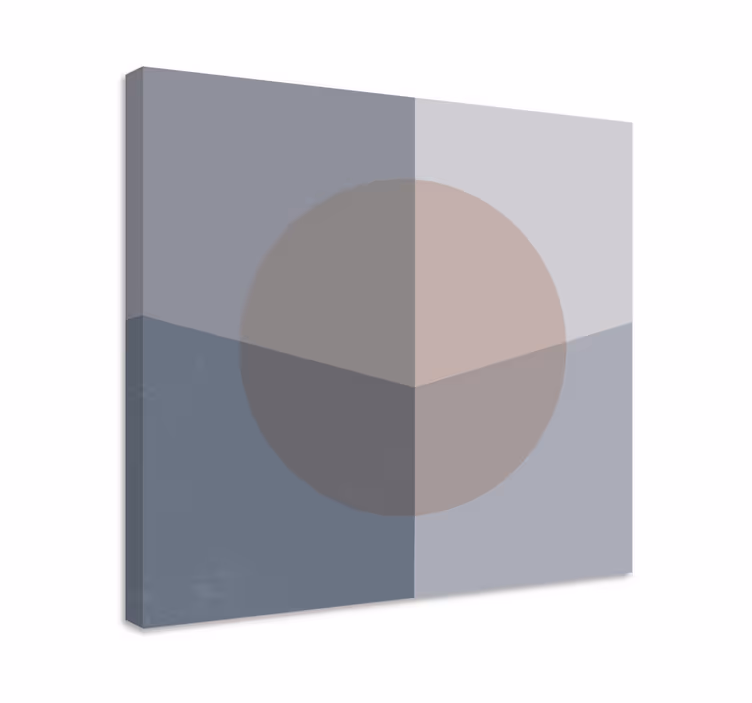 Geometric canvas abstract circle composition - TenStickers