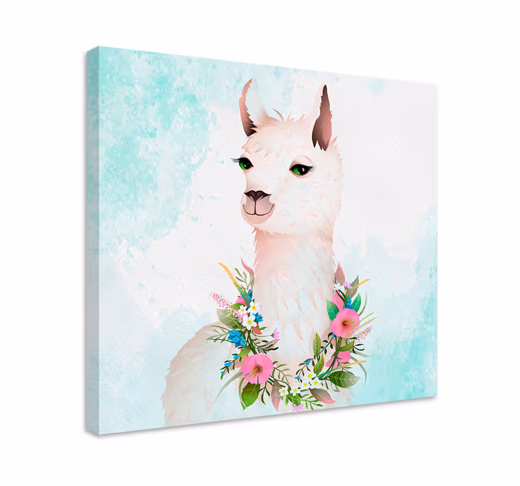Delightful Alpacas animal canvas prints - TenStickers