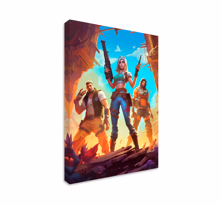 Warriors in an abandoned place gaming wall art - TenStickers