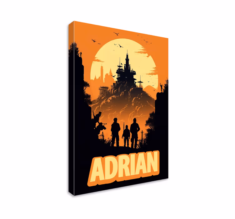 Adventure personalized framed gaming wall art - TenStickers