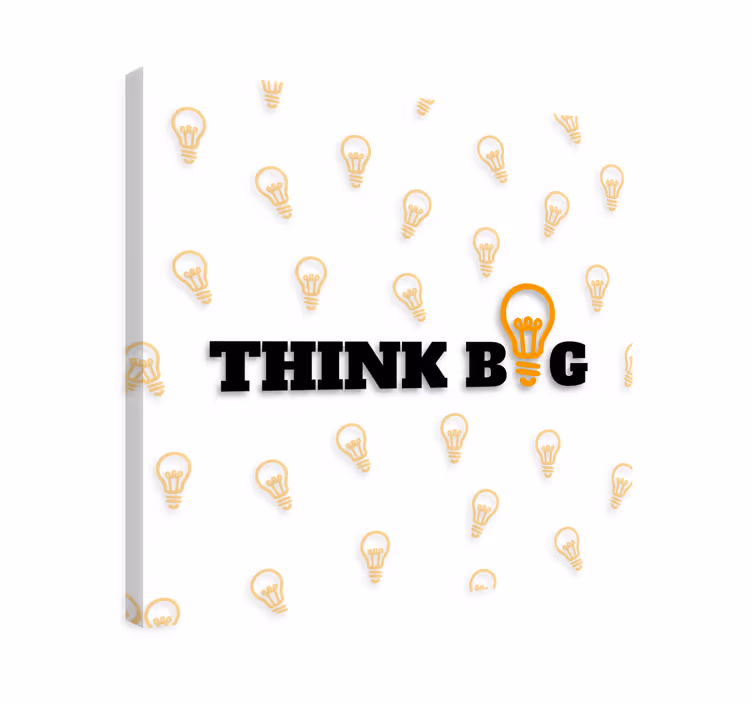 Think big text inspirational wall art - TenStickers