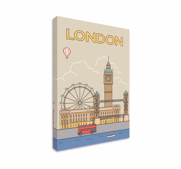 London cityscape wall canvas - TenStickers