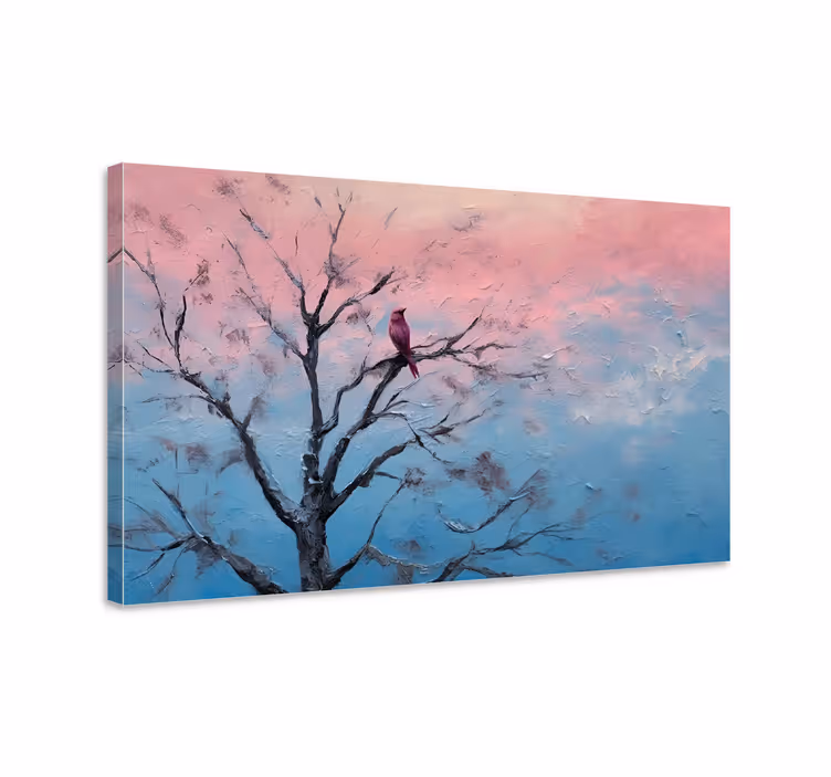 Bird in a tree canvas print - TenStickers