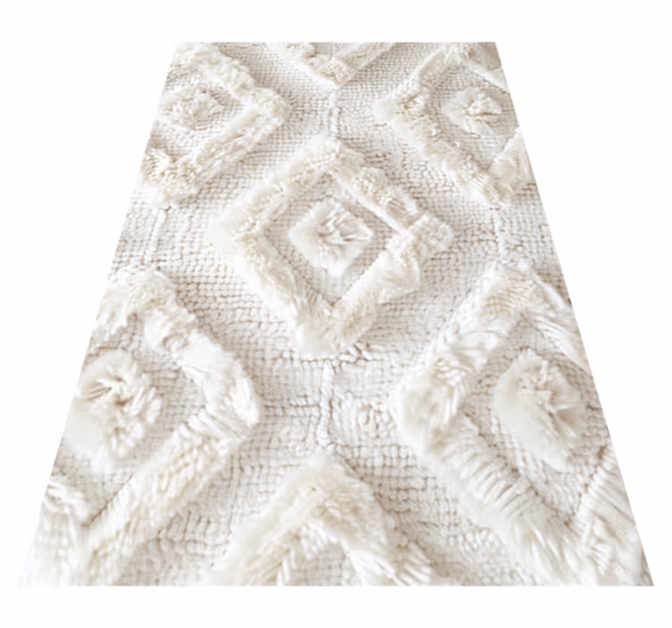 diamond pattern white vinyl carpet - TenStickers