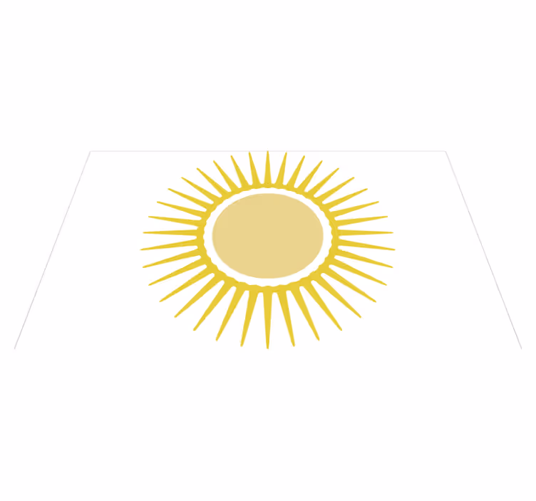 Yellow sun white vinyl carpet - TenStickers