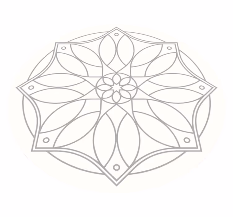 Mandala design white vinyl carpet - TenStickers