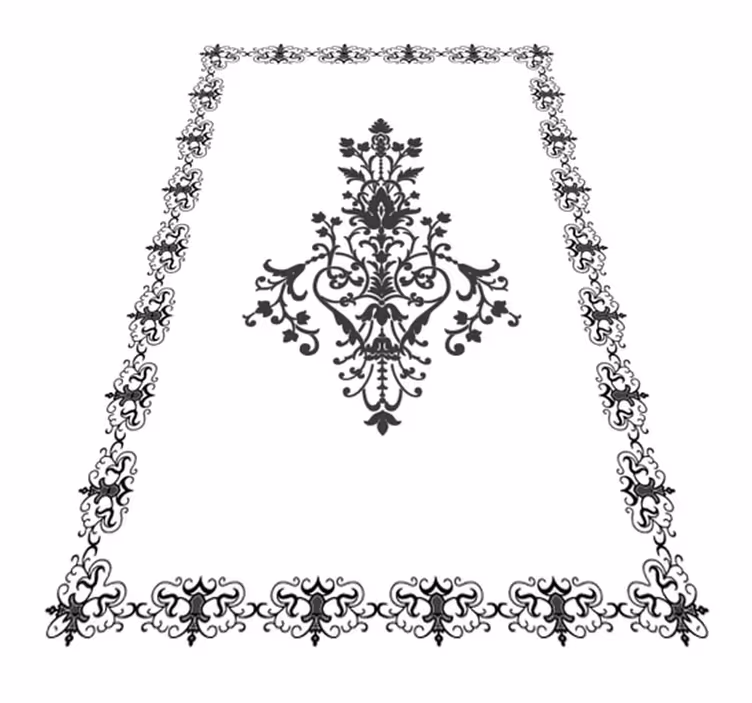 Aged damask white vinyl carpet - TenStickers