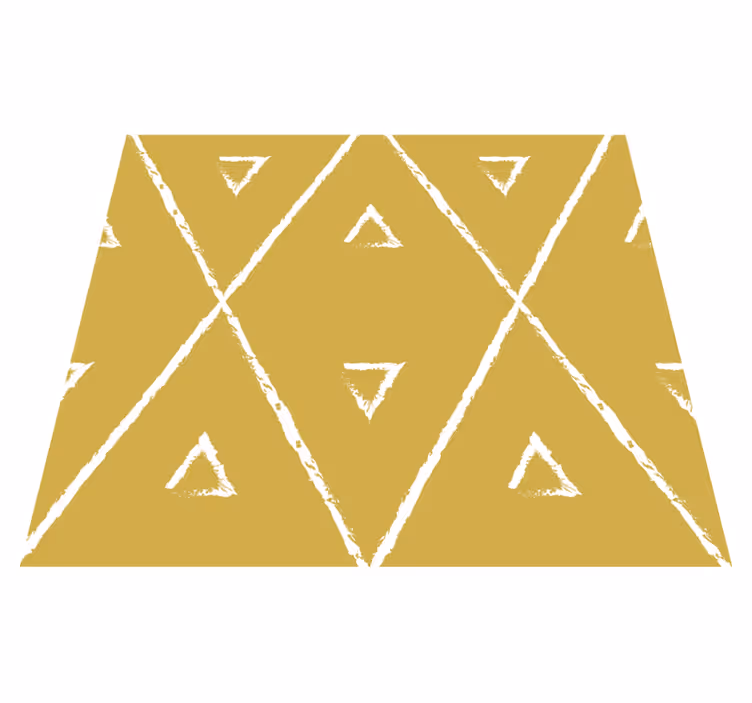 Geometric rhombus pattern yellow vinyl carpet - TenStickers
