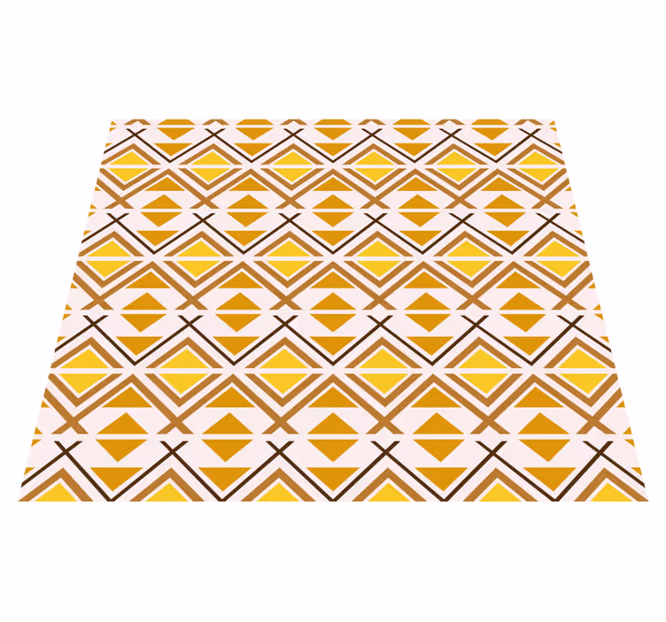 Geometric graphic design yellow vinyl carpet - TenStickers