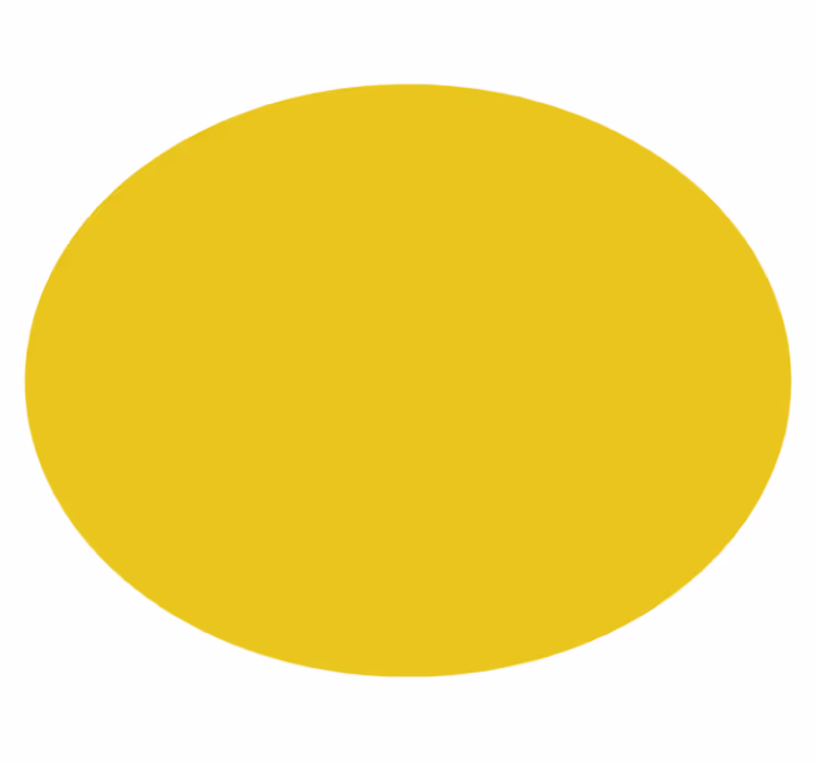 Round design yellow vinyl carpet - TenStickers