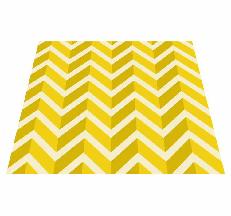Geometric arrow design yellow vinyl carpet - TenStickers