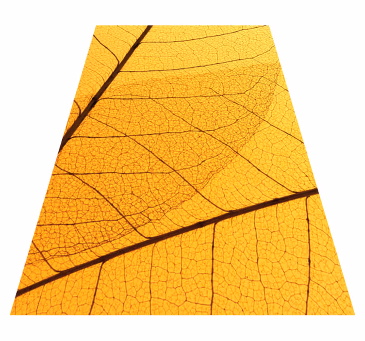 Botanical leaf design yellow vinyl carpet - TenStickers