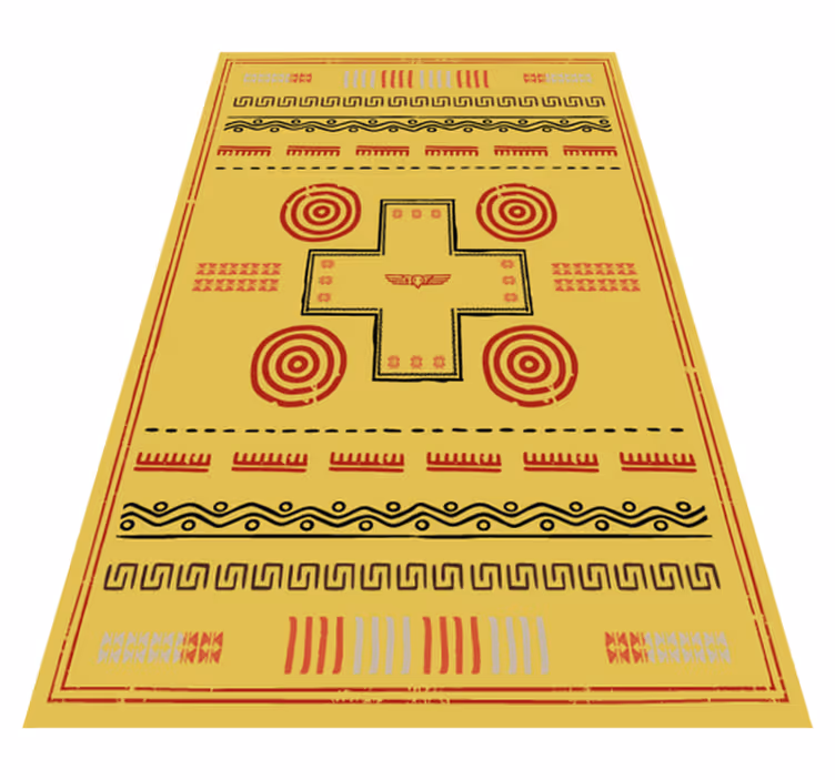 Ethnic design yellow vinyl carpet - TenStickers